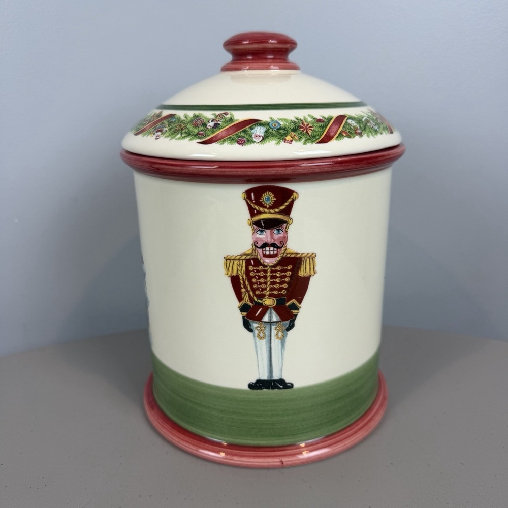 Christopher Radko Cookie Jar Christopher's Tree Nutcracker Candy Cane Snowman